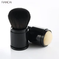 rancai 1pcs black retractable makeup brushes big powder foundation blusher concealer cream kabuki brush cosmetic beauty tools