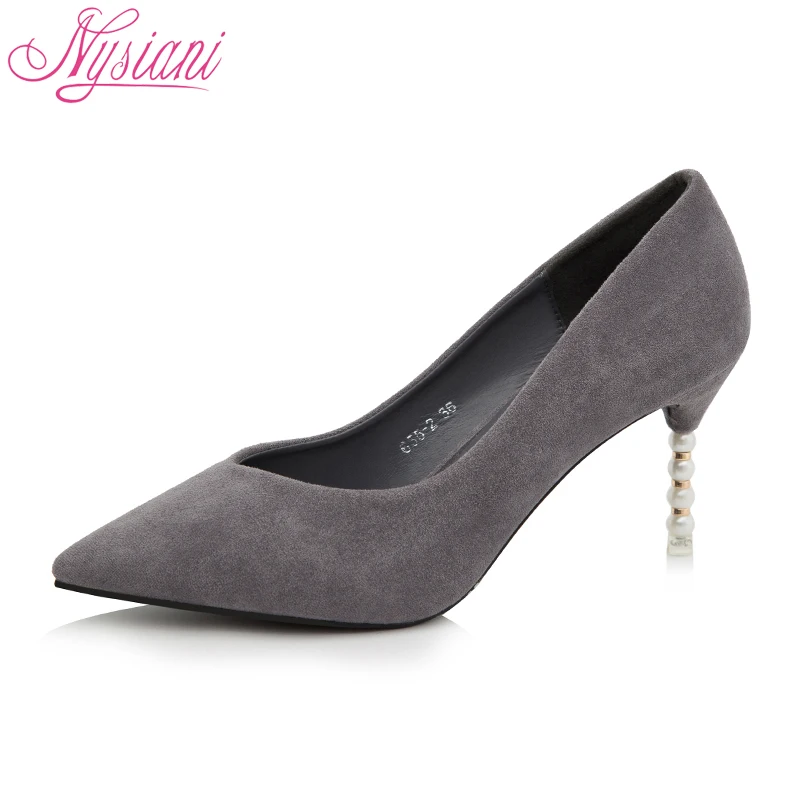 2018 весна женское платье острый носок Каблучки Брендовая Дизайнерская обувь без