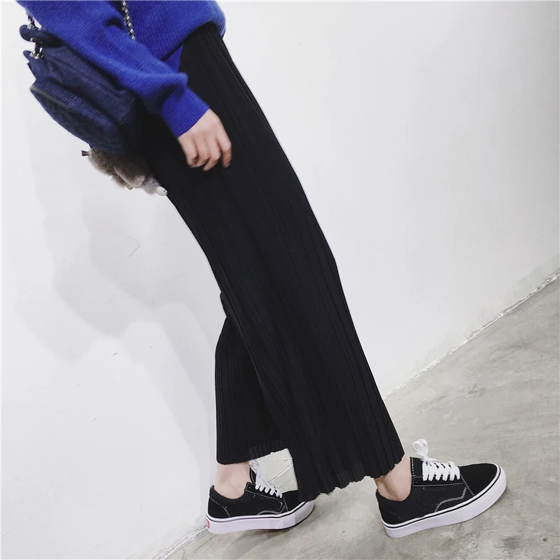 Брюки женские шифоновые с широкими штанинами модные тонкие плиссированные