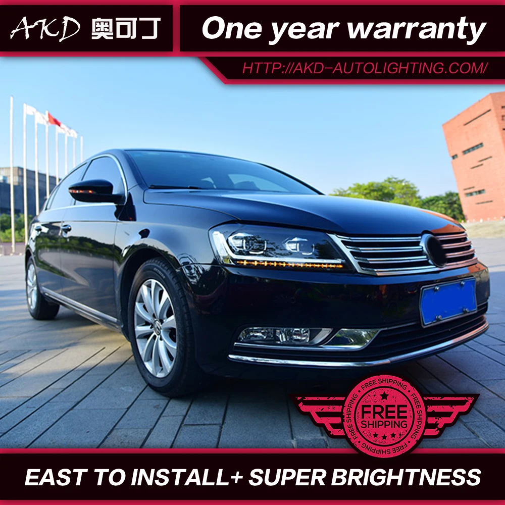 АКД автомобильный Стайлинг для новых фар Passat B7 2012-2015 светодиодный DRL Bi Xenon