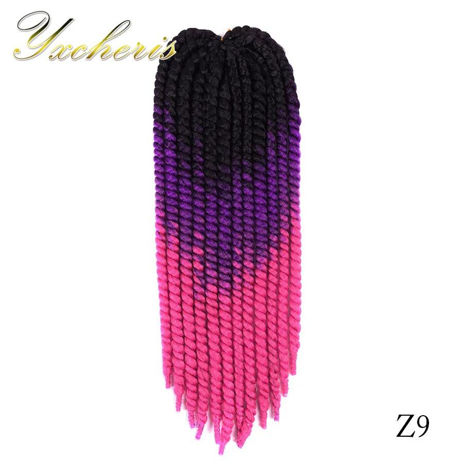 YXCHERISHAIR HAVANA mambo твист вязание крючком плетение волос 1 шт./упак. 2" 120 г эффектом деграде(переход от темного к черного, серого и синего цвета синтетический Высокая Температура волокна - Цвет: P4/30