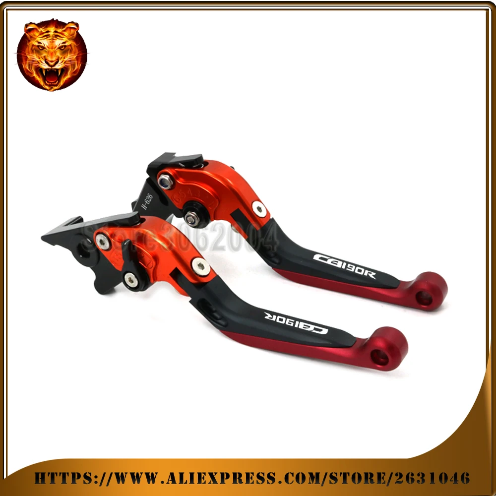 

Motorcycle Adjustable Folding Extendable Brake Clutch Lever For HONDA CB 190R CB190R CB190 2015-2017 2016 WITH LOGO Red