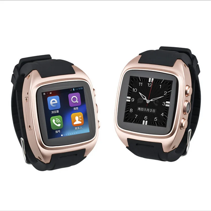 Android Smart часы x01/x02 1.5 дюймов 240*240 IPS Bluetooth SmartWatch С GPS + 3G WiFi GPRS для телефона |