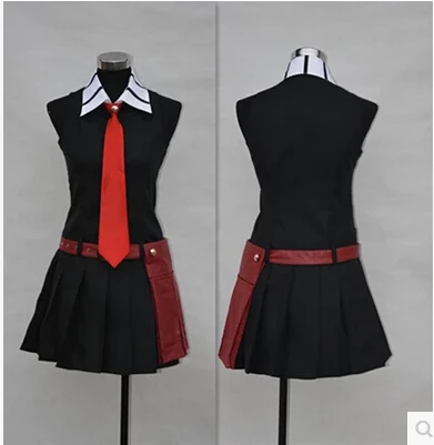 Akame Ga Kiru! Костюм Kurome для косплея из аниме черные платья костюм хэллоуивечерние