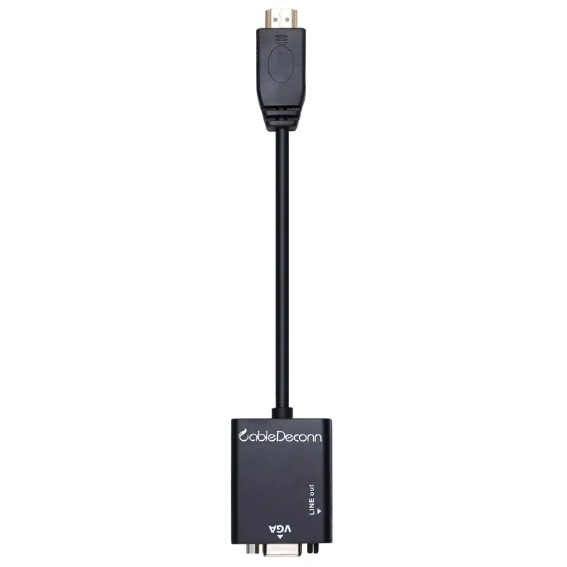 HDMI папа VGA Женский адаптер + Micro Mini к 3в1 кабель конвертер с аудио выходом черный deconn
