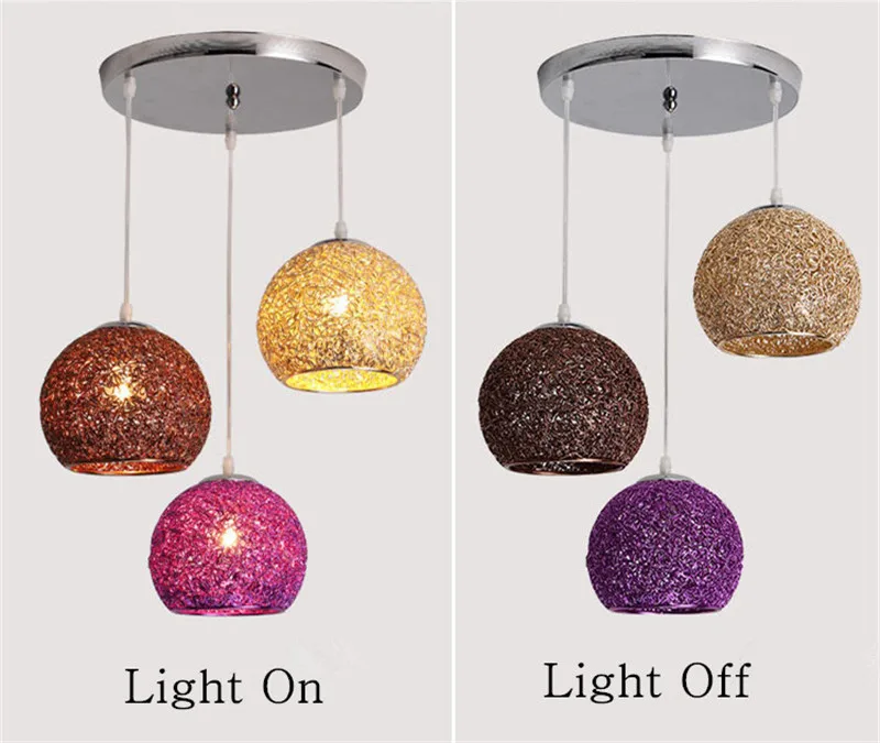 Современная потолочная лампа из кованого алюминия, винтажное освещение бара, кухни и офиса, светодиодные многоцветные металлические светильники.