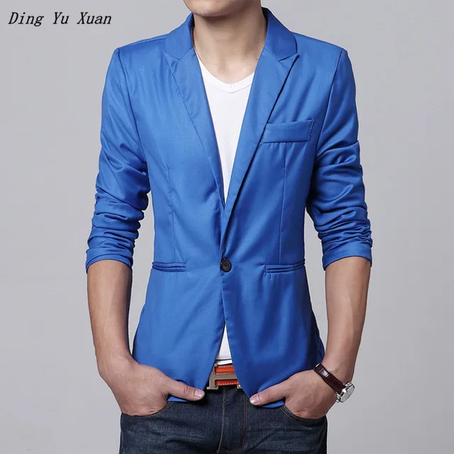 

Korean Style Mens Casual Blazer Men Autumn Slim Fit Dress Suit Jacket for Men Pink Black Blue Grey Burgundy Formal Blazer Hombre