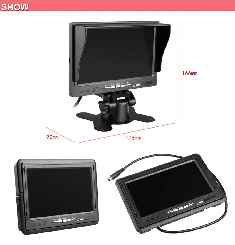 Система видеонаблюдения Gision автономная система с ЖК дисплеем 7 дюймов ИК камерой