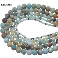 wholesale natural stone colorful amazonite round loose beads for jewelry making diy bracelet necklace 4681012 mm strand