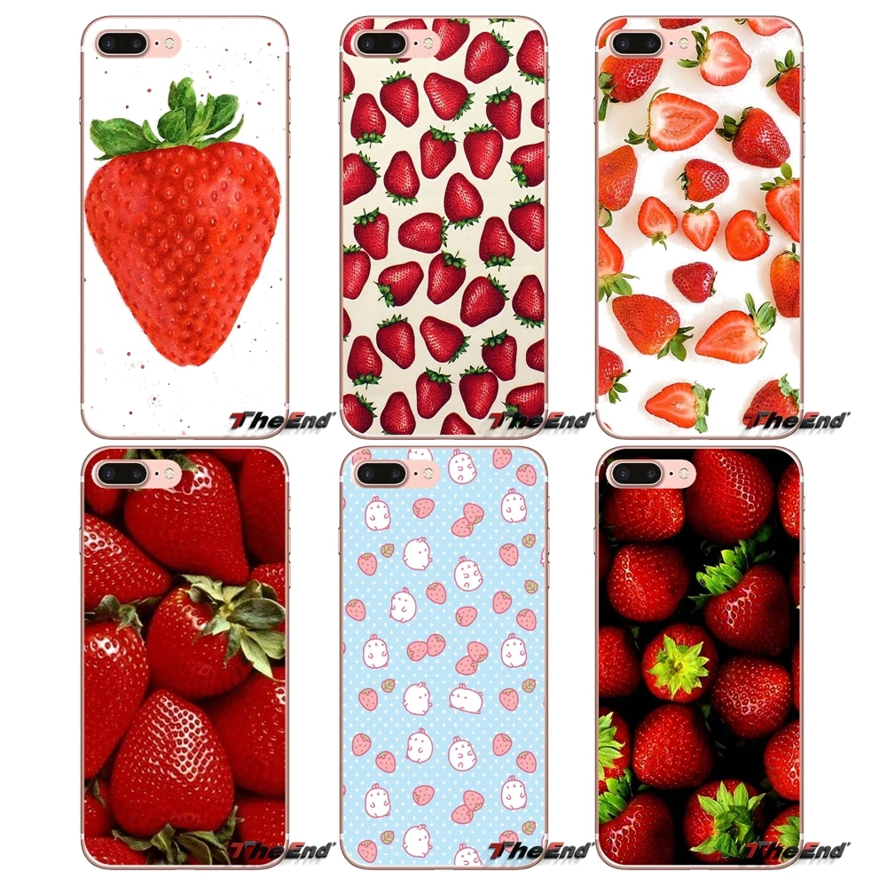 Мягкий чехол с рисунком клубники и фруктов для Samsung Galaxy S3 S4 S5 MINI S6 S7 edge S8 Plus Note 2 3 4 5