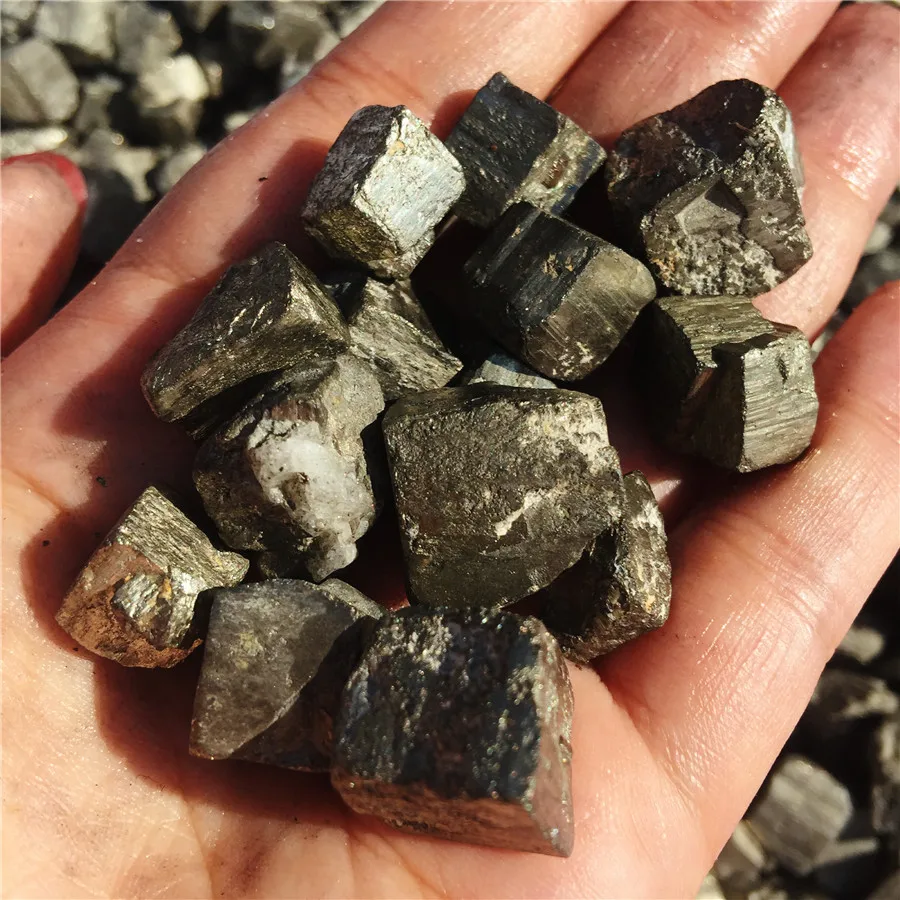 Редкий Натуральный кубик chalcopyrite Кварцевый Кристалл Грубый образец натуральные