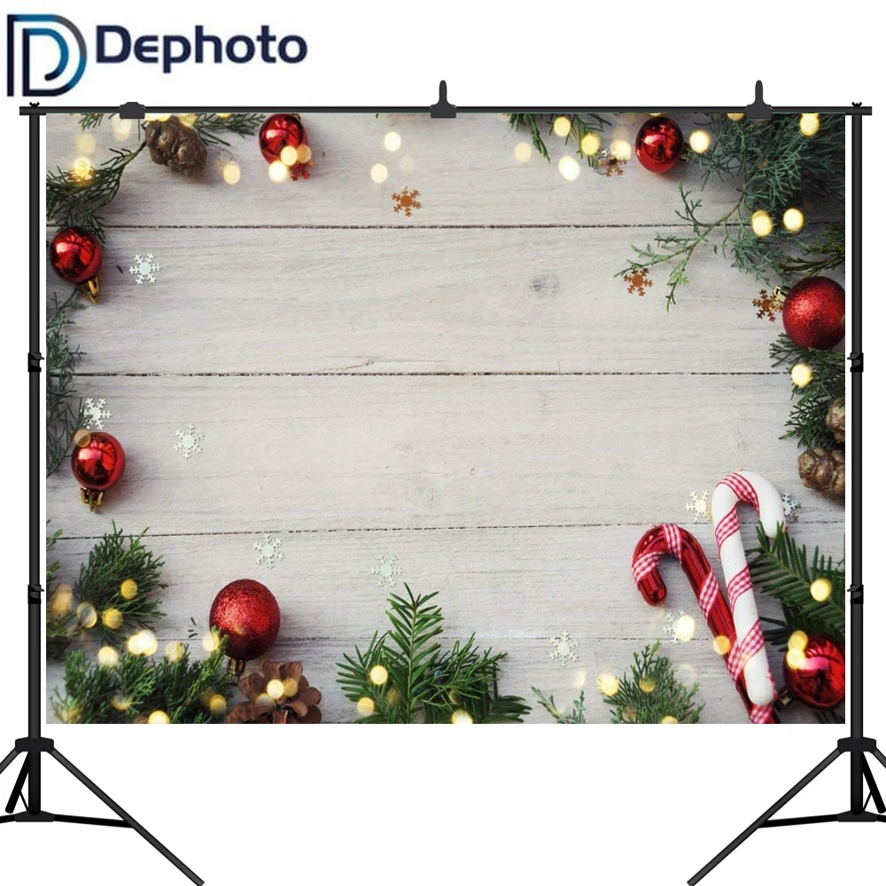 Декорации для рождественской фотосъемки фон с изображением деревянного снега