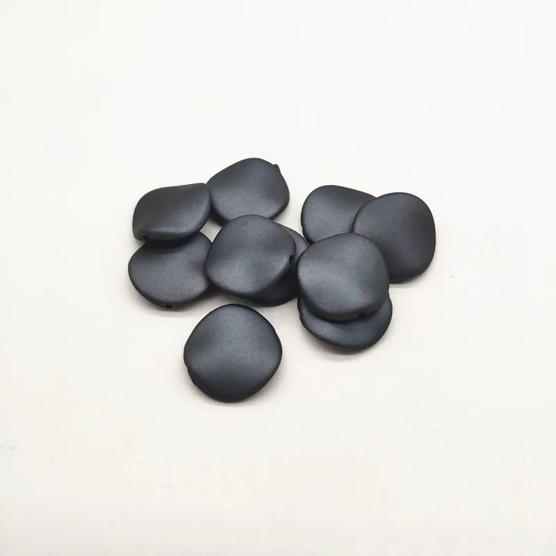 black 20 мм, 200 шт./лот, акриловая резина, матовая витая монета для сережек, аксессуары, ювелирное изделие, ожерелье, детали для серег, сделай сам - Цвет: black