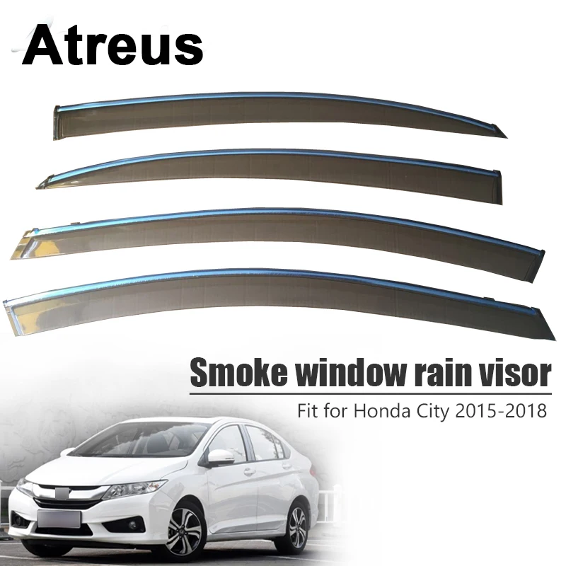 Atreus 4 шт. для Honda City 2015 2016 2017 2018 автомобильные аксессуары дверь дым Окно