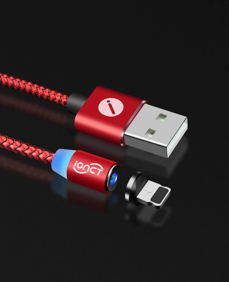 IONCT Магнитный кабель Micro USB кабель для iPhone Android type C кабель магнитное зарядное устройство Microusb USB C нейлоновый магнит Быстрая зарядка