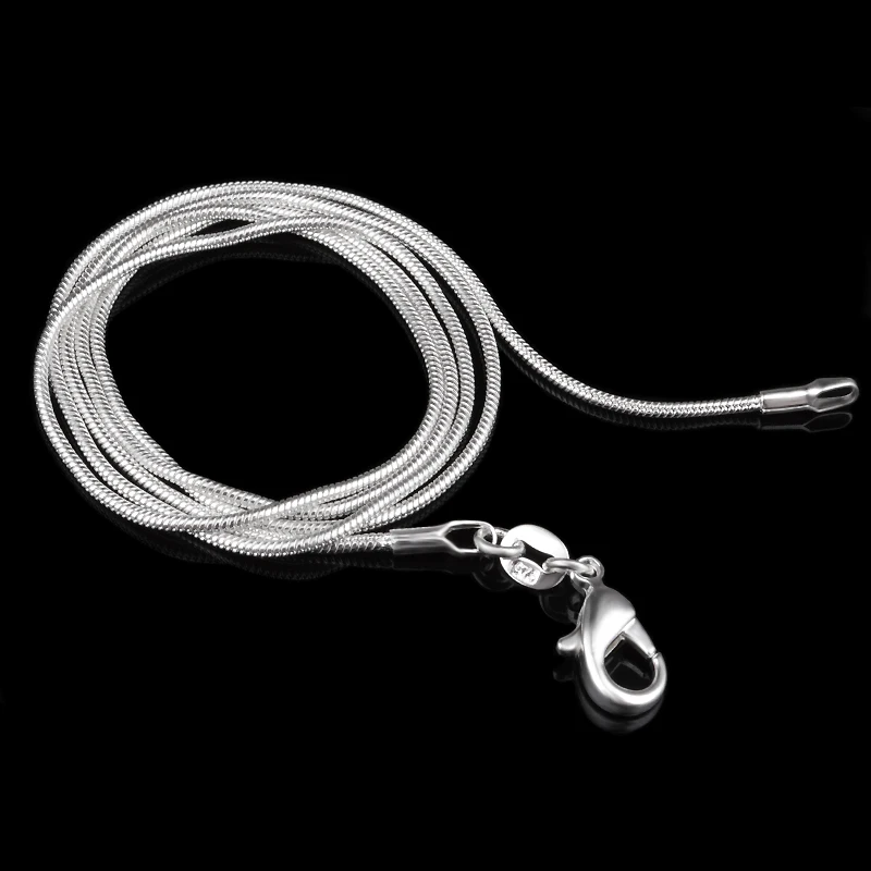 Wholesale lots 5pcs/lot Silver Snake Chains 1mm Silver-Plated Chain Necklaces For Women 16&quot-30&quot | Украшения и аксессуары