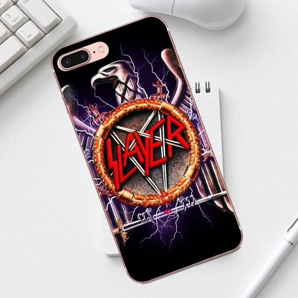 Qdowpz чехол для телефона с рисунком рок группы Slayer iPhone 4 4S 5 5C SE 6 6S 7 8 Plus X XS Max XR Galaxy A3 A5
