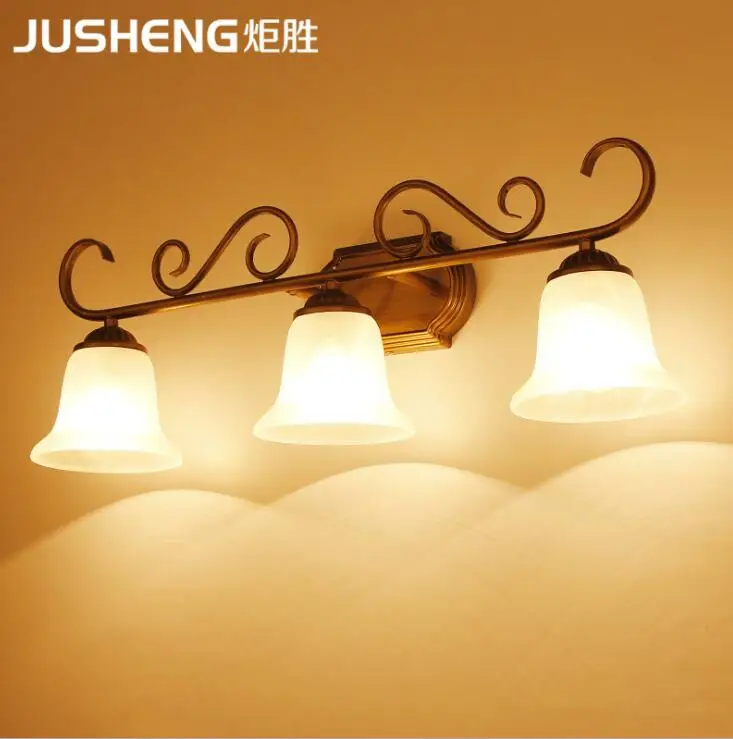 Европейские светодиодные зеркальные фары ванная комната шкаф лампа шкафа с