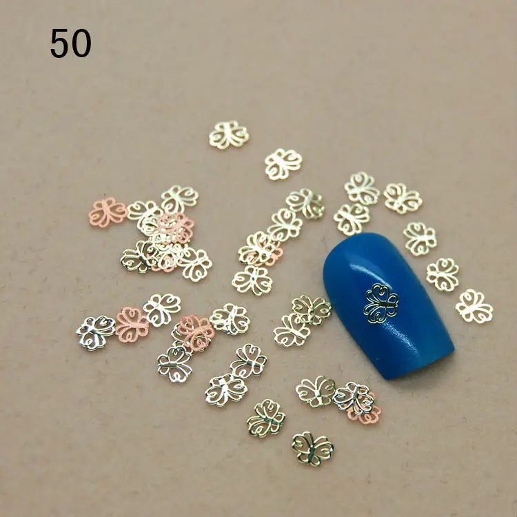 

200pcs Fashion Golden Butterfly Nail Art decoration DIY Manicure Design