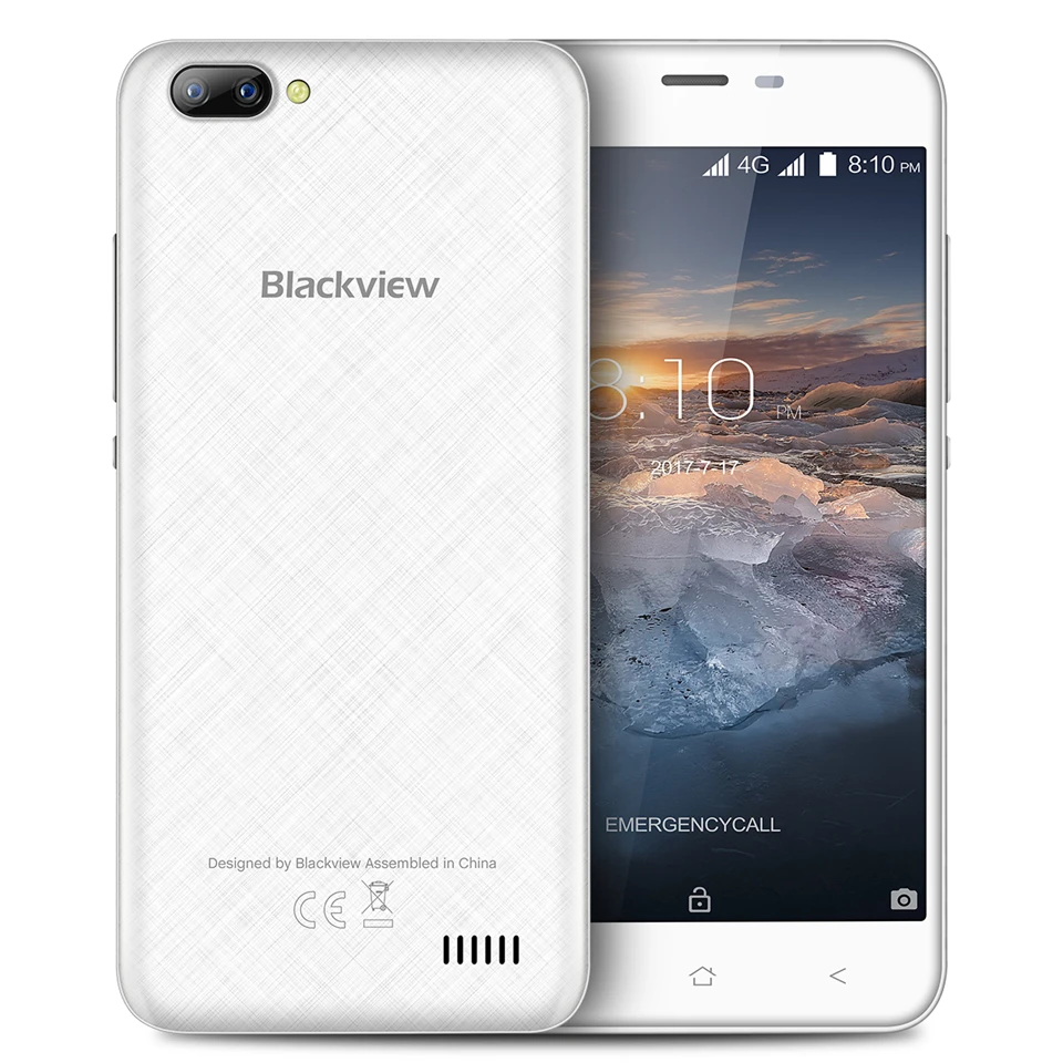Оригинал Blackview A7 Pro 2 ГБ Оперативная память 16 Встроенная mtk6737 1.3 ГГц 4 ядра 5.0 дюймов