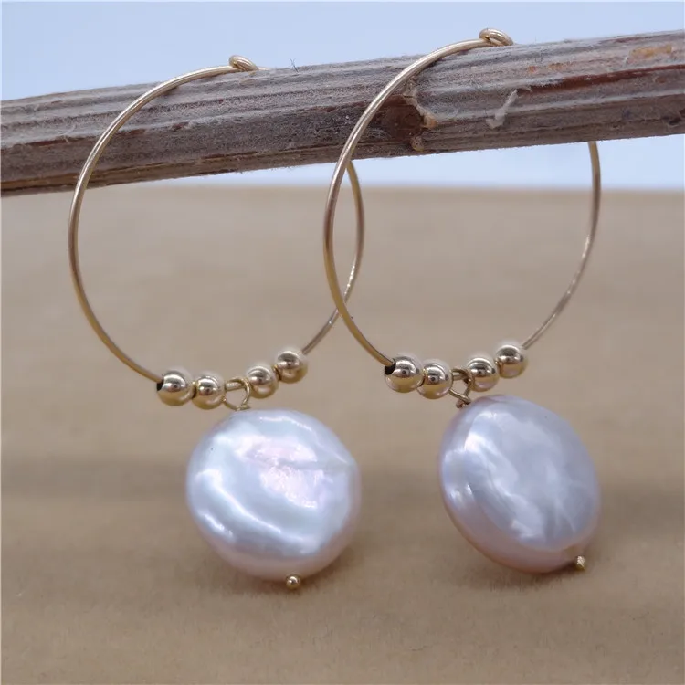 Женские серьги с натуральным жемчугом Вечные свадебные из стерлингового серебра