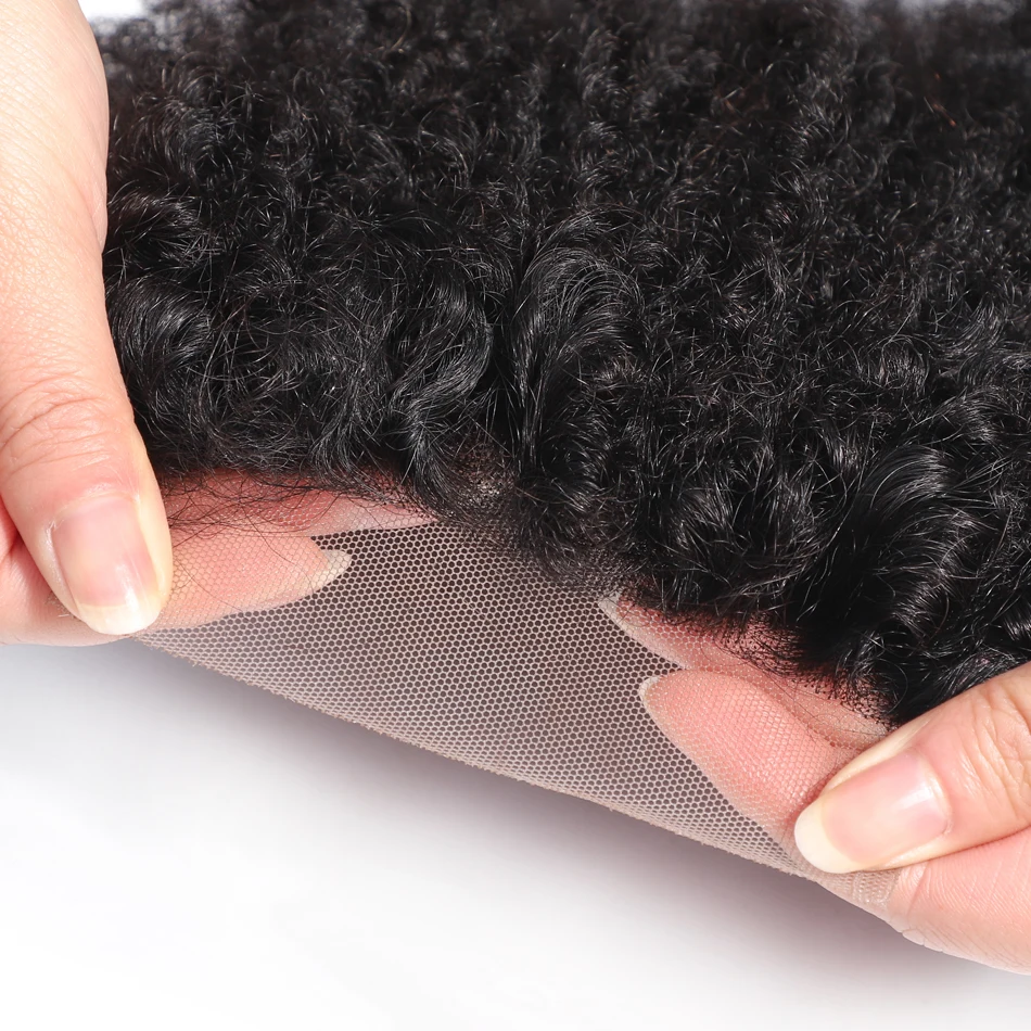 Moбок афро кудрявые пучки вьющихся волос с закрытием бразильские человеческие