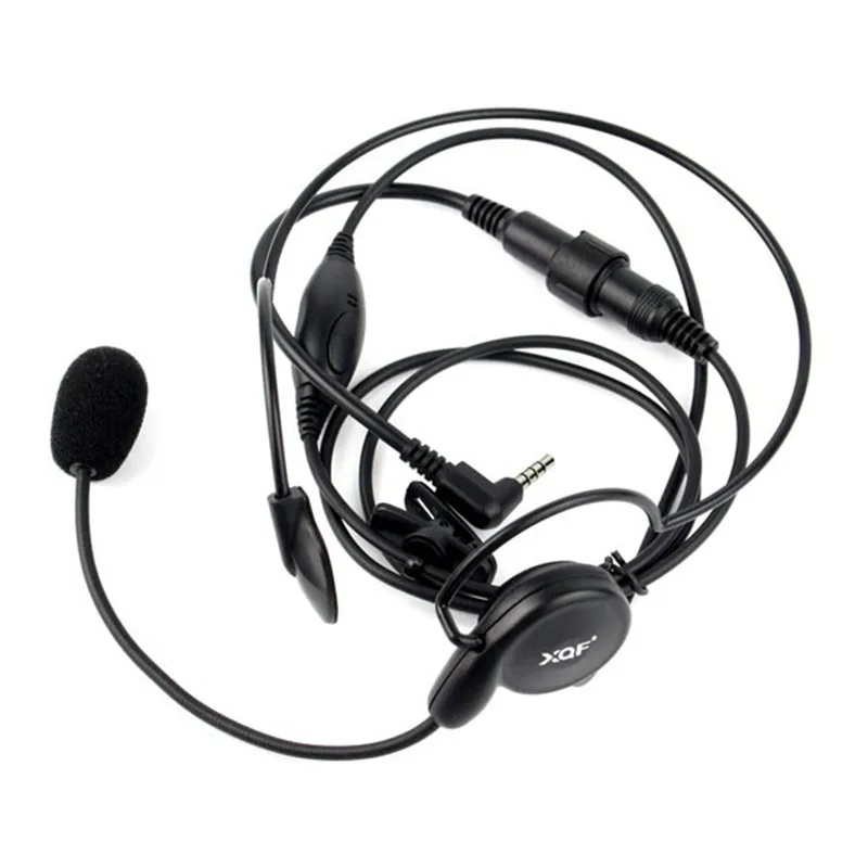 

2pcs New Neckband Earpiece Headsets with Boom Mic PTT for Radio Walkie Talkie YAESU VERTEX VX-3R VX-5R VX-160 VX-168