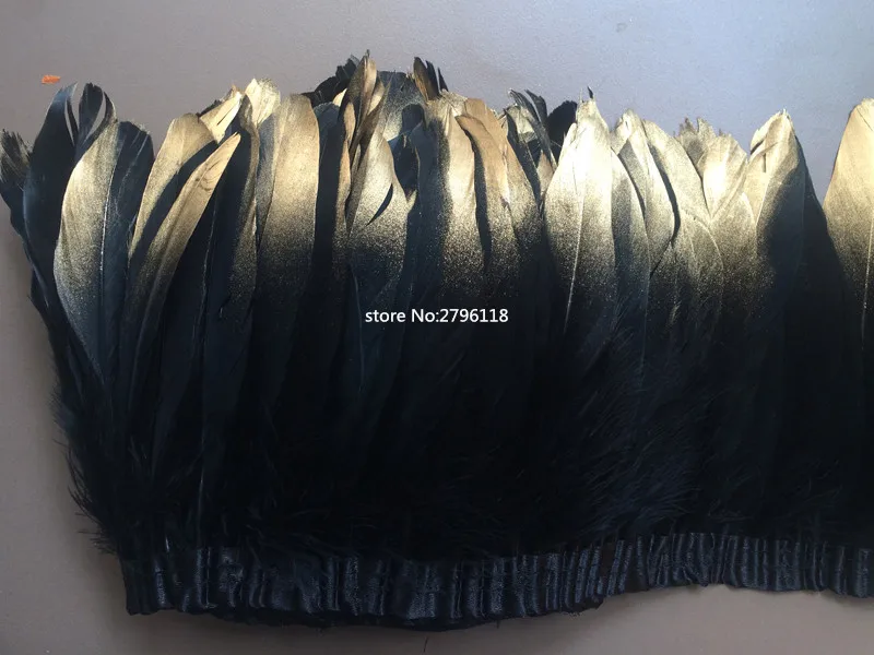 10 ярдов белый/черный/ярко-розовый Лебедь гусиное перо отделка/бахрома/лента на