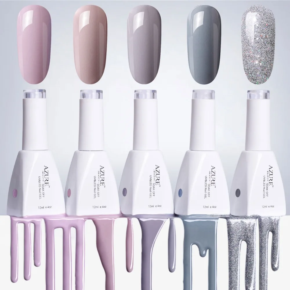 Azure Beauty 5 шт./лот УФ гель для ногтей набор 120 цветов на выбор полуперманентный