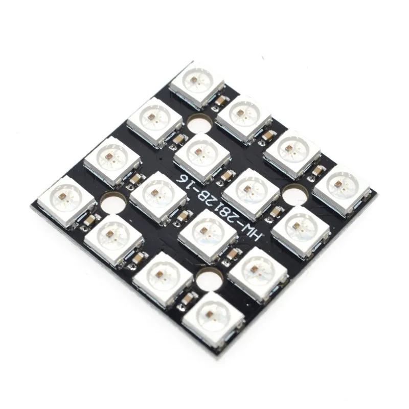 WS2812B 4*4 16 бит полный Цвет 5050 RGB светодиодный светильник Панель для Arduino оптовая