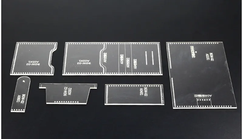 1 комплект acryl кожаный лист домашний ручной работы пошив кожаных изделий узор инструменты мужская сумочка узор 9*11*1,5 см