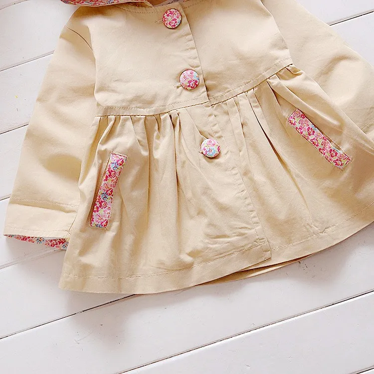 Пальто детское на осень/зиму с цветочным принтом 2019 | Детская одежда и обувь