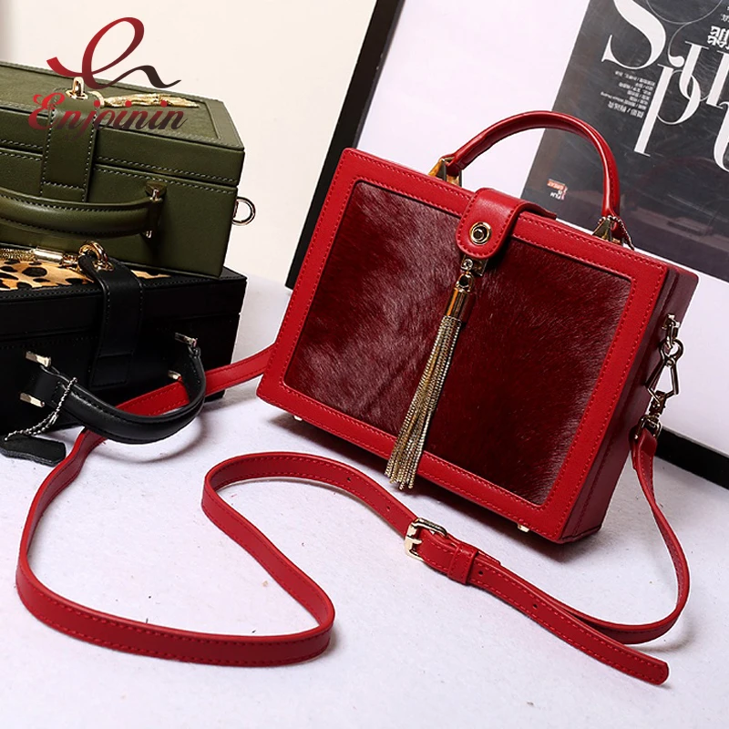 Винтажная сумка из натуральной кожи с металлической кисточкой для моделирования