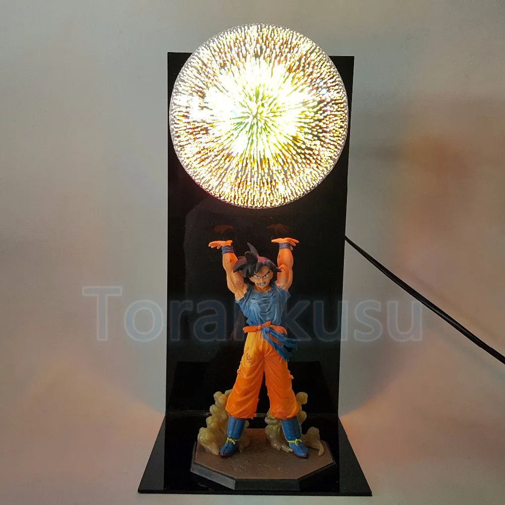 Фигурка Dragon Ball Z Сон Гоку спиртовая бомба DIY дисплей Светодиодная лампа Аниме