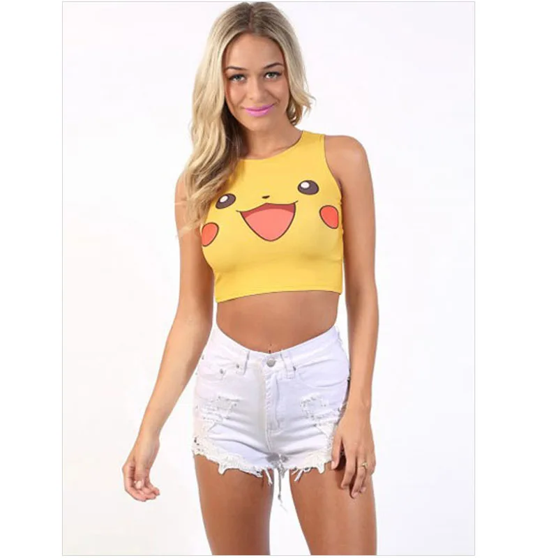 Костюм для косплея Pokemon Pikachu милый короткий жилет женщин с героями мультфильмов