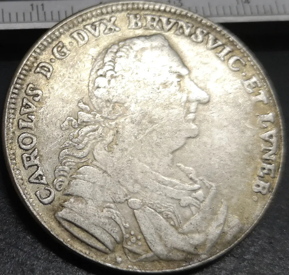 1765 основное собрание-Wolfenbuttel (Германия) 2/3 Thaler-Посеребренная монета Карла I | Дом и