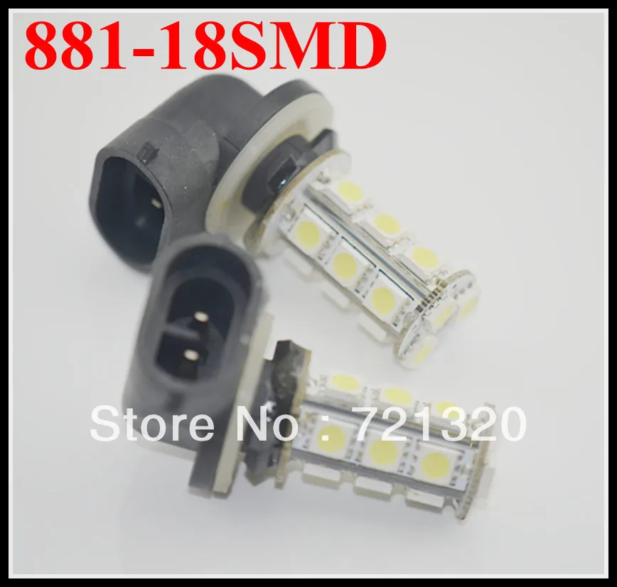 Бесплатная доставка! 2 шт./лот H27 881 18SMD светодиодные противотуманные фары с 5050