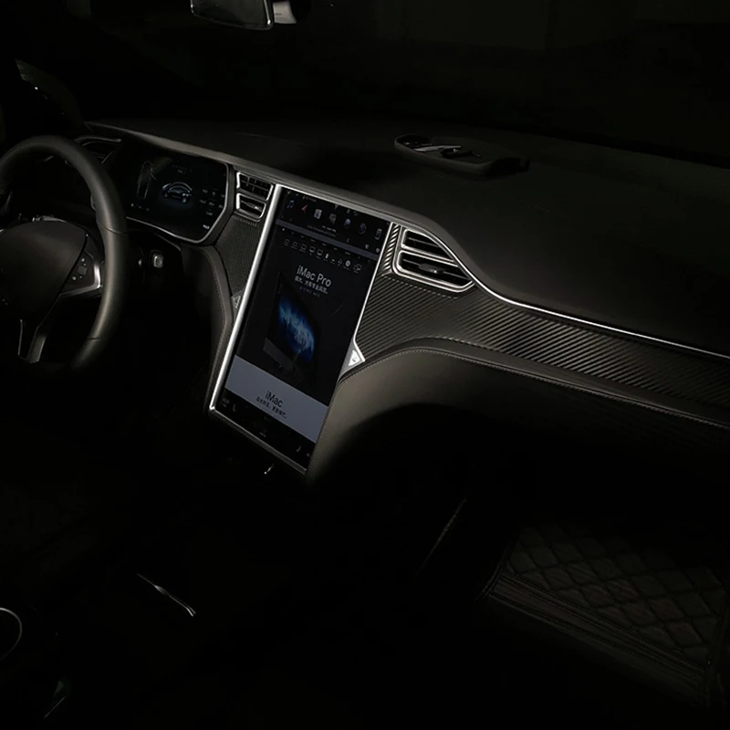 Приборная панель автомобиля декоративный стикер Защитная пленка для Tesla модель X модель S Автомобиль Стайлинг Аксессуары для интерьера
