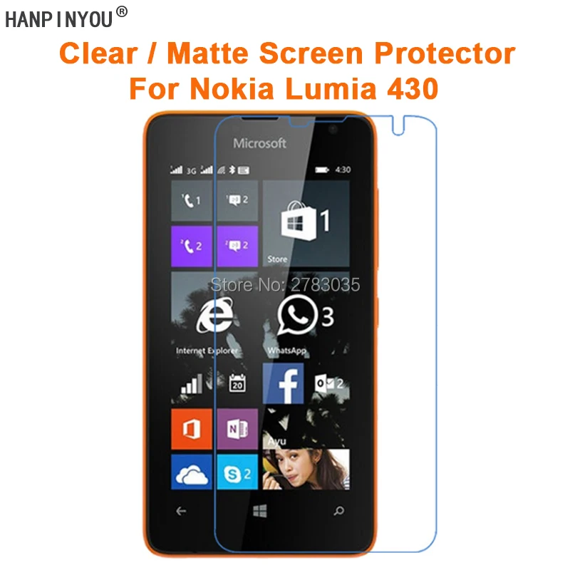 Для Microsoft Nokia Lumia 430 4 0 &quotпрозрачная глянцевая/Антибликовая матовая защитная