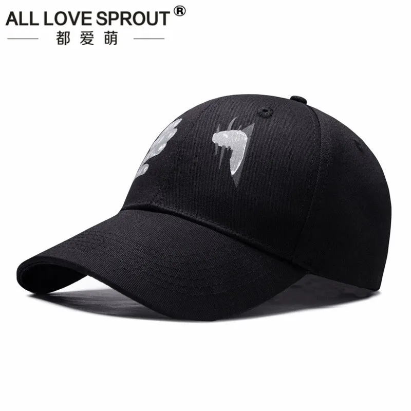 Мужские и женские бейсболки snapback черные повседневные из хлопка с регулируемой