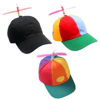 adult kid summer helicopter propeller baseball cap colorful patchwork dragonfly beaded cosplay party adjustable snapback dad hat