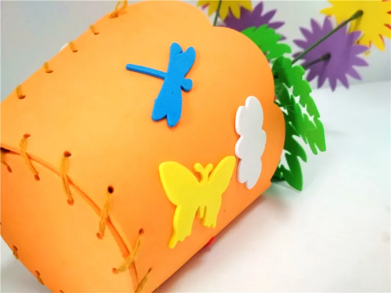Happyxuan ручной EVA цветочный горшок Игрушка Дети DIY Craft Наборы Творческий детский сад