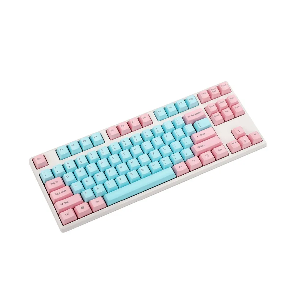 YMDK 61 87 104 клавиш, утолщенная PBT OEM профильная клавиатура для MX переключателей GH60, Механическая игровая клавиатура без ключа
