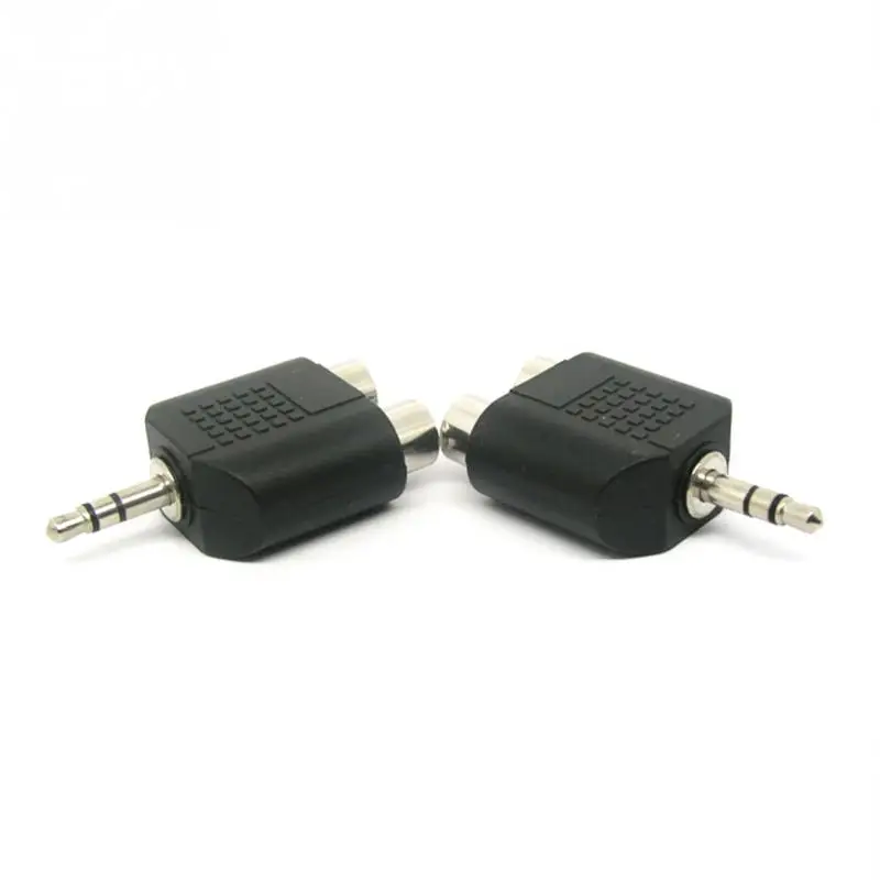 Новый 2RCA Lotus штекер аудио конвертера 3 5 мм разъем на 2 RCA Адаптер двойной Phono Y