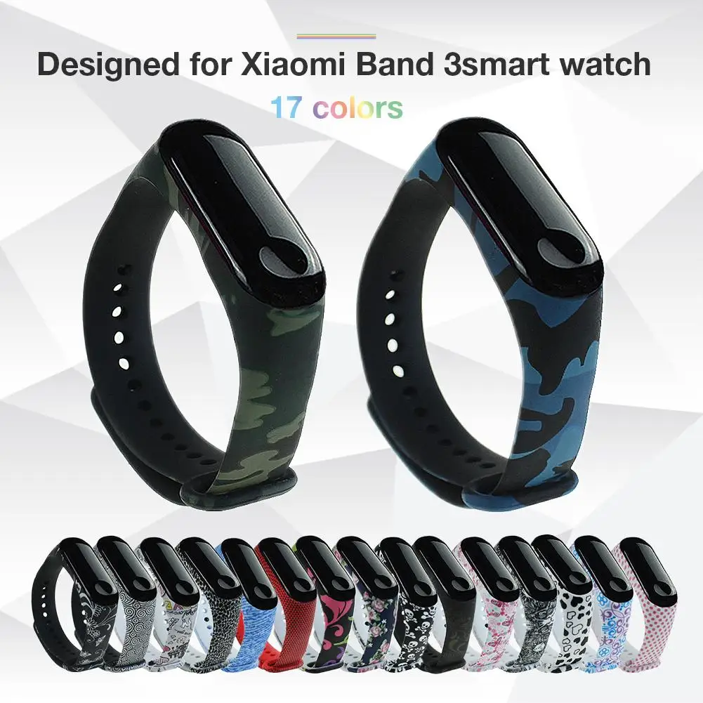 Цветной силиконовый ремешок для Xiaomi Band 3 умные часы браслет аксессуары сменный