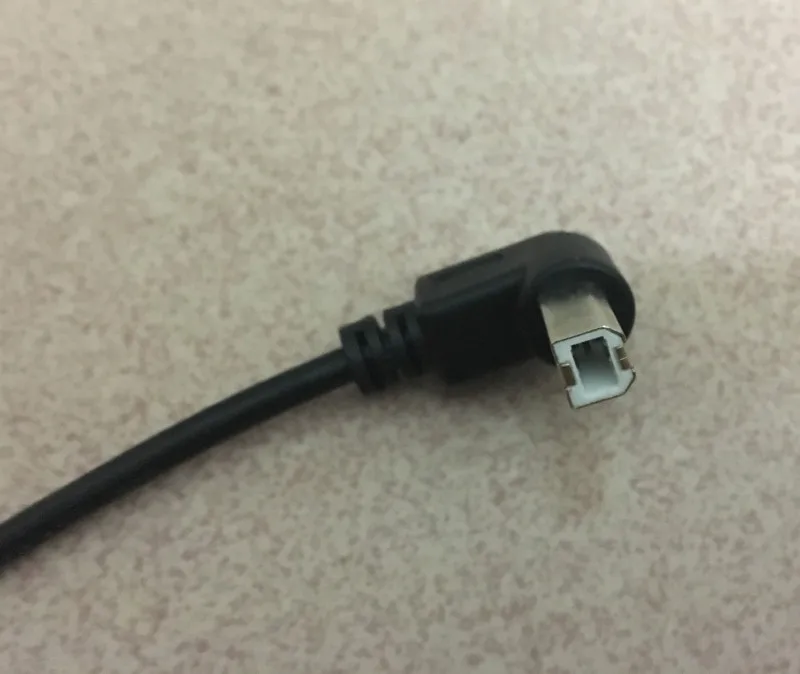 

1FT 30CM USB 2.0 male to B male 90 degree down elbow cable connector For Hard disk cartridge for printer scanner 30cm 1.5M/5ft