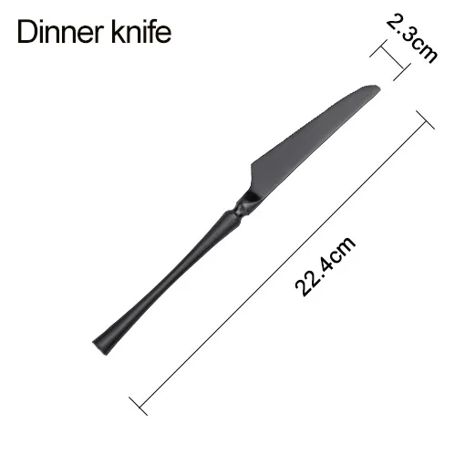 Knife Новинка, набор столовых приборов радужного цвета, роскошная столовая посуда, 1 шт., матовая Полированная Посуда, 304, столовый нож из нержавеющей стали и вилка - Цвет: Knife