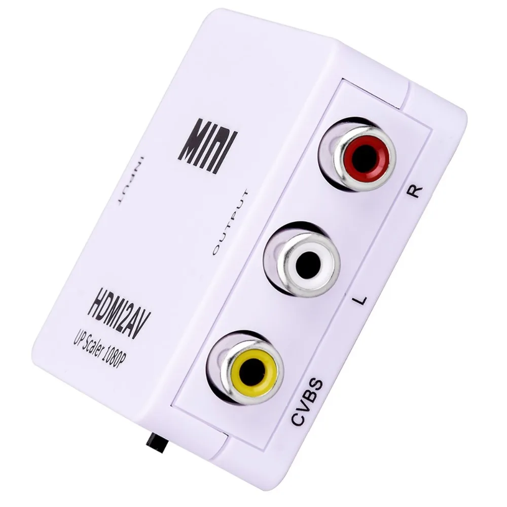 Адаптер преобразователь hdmi av HD видео с HDMI на RCA AV/CVSB L/R 1080P HDMI2AV поддержка NTSC PAL