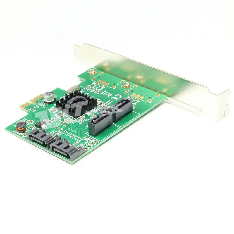 PCI Express к SATA 3 плата контроллера E 4 портам 0 III адаптер 6 Гбит/с w/низкопрофильный
