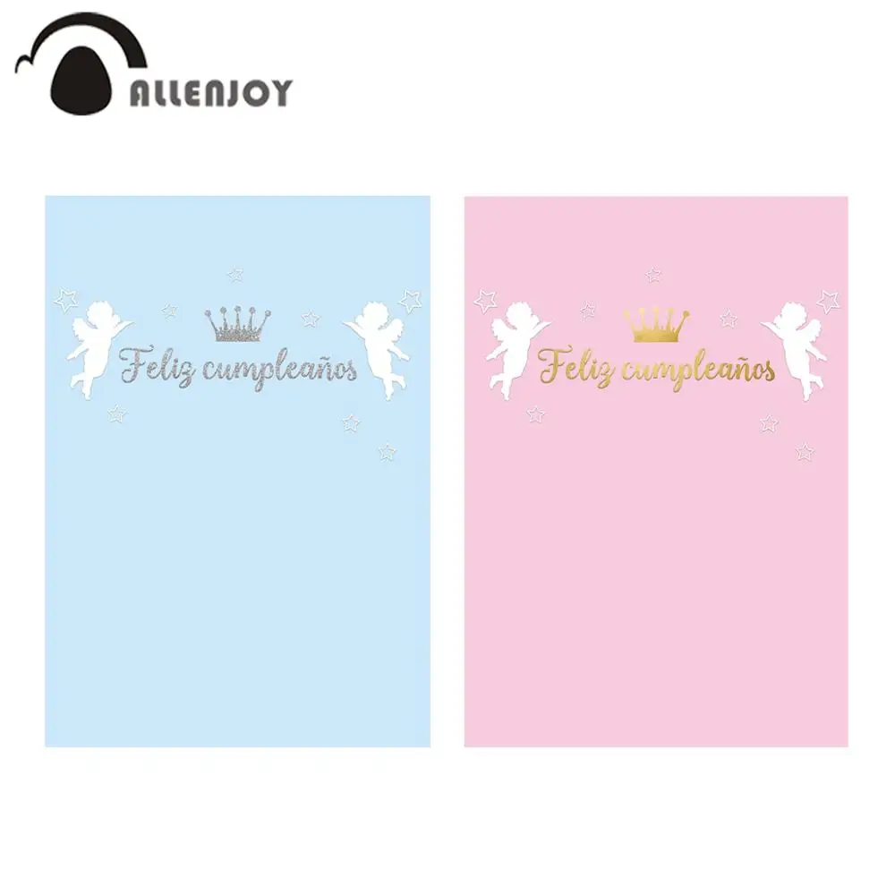 Фон для фотосъемки Allenjoy голубой розовый маленький ангел фон вечеринки в честь